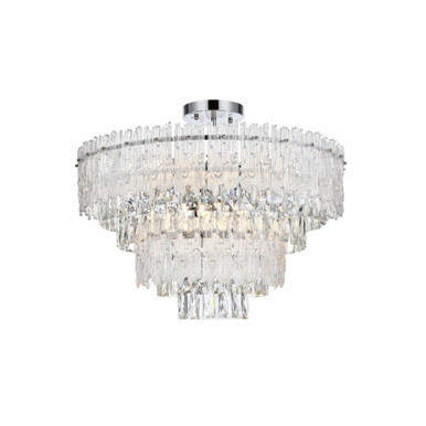 Emilia 8 Light Flush Mount 19 Inch Tall and 25 Inch Wide by Elegant - 1780F25
