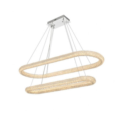 Bowen 28W 2 LED Chandelier 12 Inches Tall and 20 Inches Wide by Elegant  - 3800G50L2C