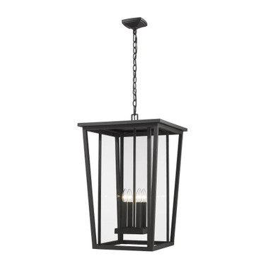 Seoul 4 Light Large Outdoor Pendant by Z-Lite - 571CHXXL-BK
