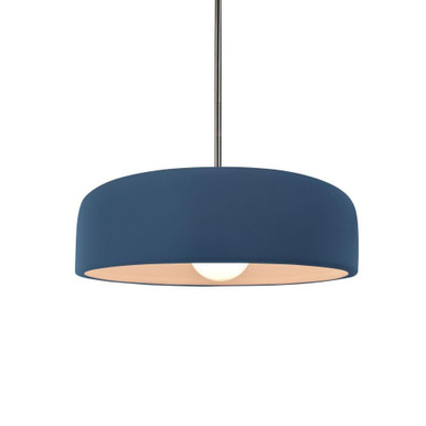 Radiance 1 Light Spire Stem Pendant 3.75 X 10 Inch Wide by Justice Design - CER-6571-MDMT-NCKL-RIGID