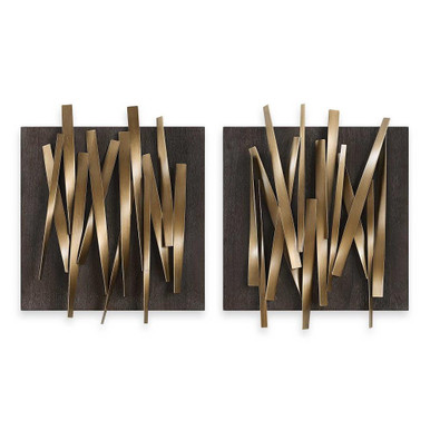 Crosshatch Wall Decor (Set of 2) 24 Inches Tall by Uttermost - 04382