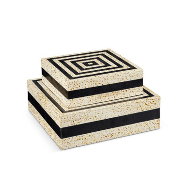 Taurus 4 Inch Box (Set of 2) by Currey Company - 1200-0736