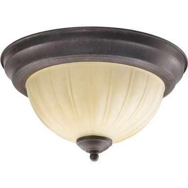 2 Light 11.5 Inch Wide Traditional Flush Mount by Quorum - 3077-11-44
