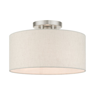 Meadow 1 Light 13 Inch Wide Semi Flush Mount by Livex - 49809