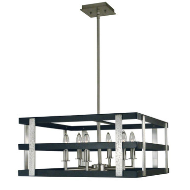 Montreaux 6 Light Small Chandelier by Framburg - L1036 BN/MBLACK