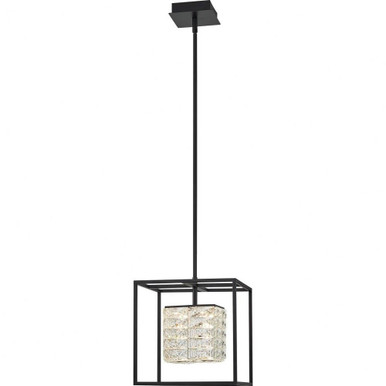 Dazzle 1 LED Light Medium Pendant by Quoizel - PCDZ2812MBK
