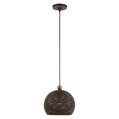 Dublin 1 Light Small Pendant 11 Inch Tall by Livex - 49100