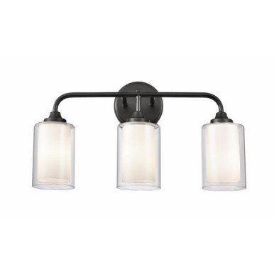 Fairbank 3 Light Vanity Light by Innovations - 342-3W-BK-CLW
