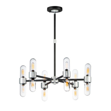 Dual 12 Light Large Outdoor Chandelier by Maxim - 21706CLBKAL