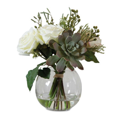 Belmonte 14 Inch Floral Bouquet and Vase by Uttermost - 60182