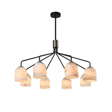 Crema 8 Light Chandelier 18.9 Inch Tall and 34.25 Inch Wide by Artcraft - SC13378BB