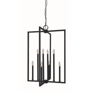 Andrew 8 Light Medium Foyer Chandelier by Framburg - L1186 MBLACK