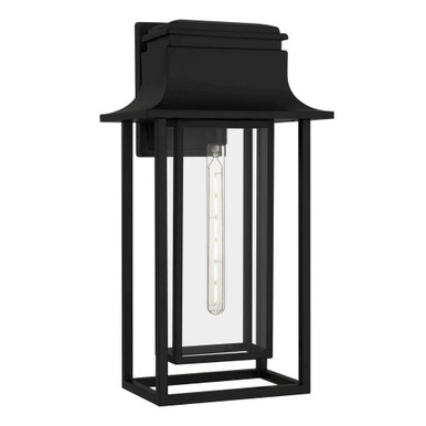 Garner 1 Light Outdoor Wall Lantern 24 Inch and 12.5 Inch Wide by Quoizel - GARN8412MBK