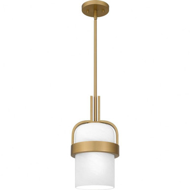 1 Light Modern Small 15.25 Inch Tall Pendant by Quoizel - QPP6174AB