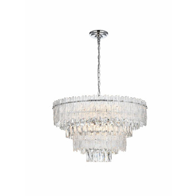 Emilia 8 Light Chandelier 15 Inch Tall and 25 Inch Wide by Elegant - 1780D25