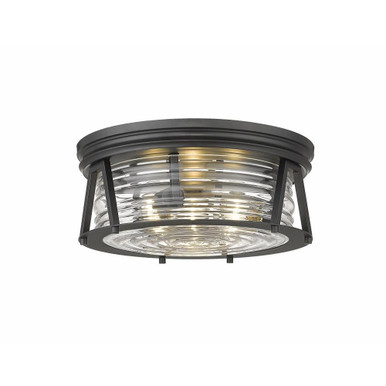 Cape Harbor 3 Light Flush Mount 6.5 x 16 Inch by Z-Lite - 491F3-MB