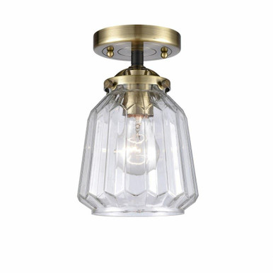 Chatham 1 Light 7 Inch Wide Semi Flush Mount by Innovations - 284-1C-G14