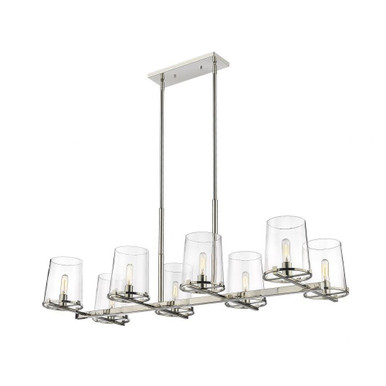 Callista 8 Light Chandelier 10 x 22 Inch Wide by Z-Lite - 3032-8L-PN