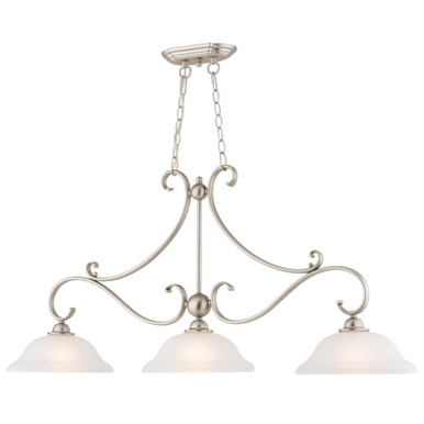 Monrovia 3 Light Linear Chandelier 20.25 Inch and 43.75 Inch Wide by Vaxcel - H0299