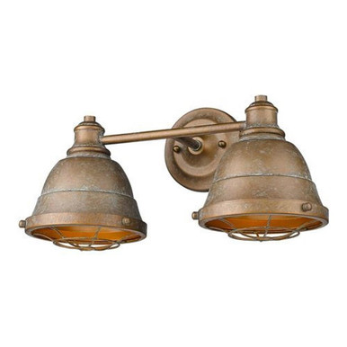 Bartlett 2 Light Vanity Light by Golden - 7312-BA2