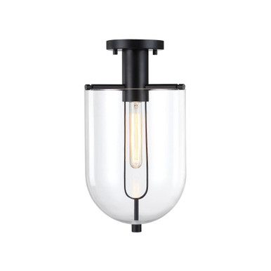 Skylar 1 Light SemiFlush Mount 17 Inch X 10 Inch Wide by Designers Fountain - D332M-SF-MB