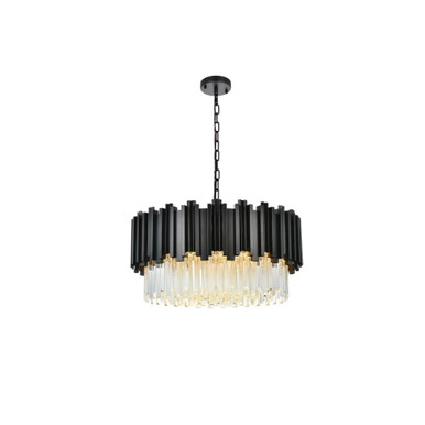 Willow 8 Light Chandelier 12 Inch Tall and 24 Inch Wide by Elegant - 3400D24