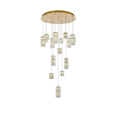 Aston 60W 16 LED Pendant 9.5 Inch Tall and 32 Inch Wide by Elegant - 3680D32