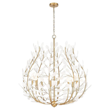 Claudine 8 Light Chandelier 37.75 Inch Tall and 38 Inch Wide by Z Lite - 353-38MGLD