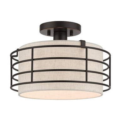 Blanchard 1 Light 12 Inch Wide Semi Flush Mount by Livex - 55117