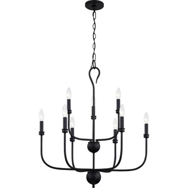 Blanche 9 Light Large Chandelier by Quoizel - BLA5027MBK