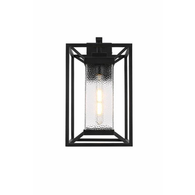 Willington 1 Light Outdoor Wall Mount 17 Inch and 9.5 Inch Wide by Elegant - OD329W17BK