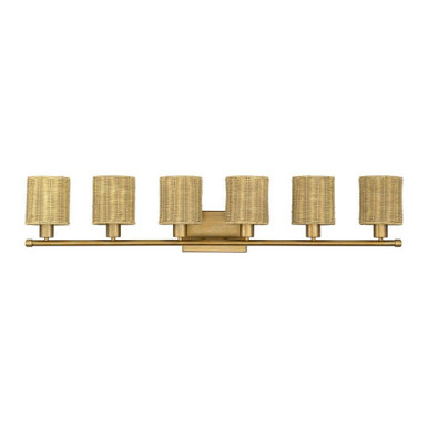 Weavington 6 Light Extra Large Bath Vanity 9.5 Inch X 46 Inch Wide by Livex - 13706-48