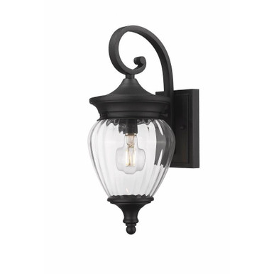Davina 1 Light Outdoor Wall Lantern by Z Lite - 5016S-BK
