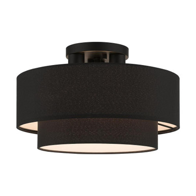 Bainbridge 3 Light 15 Inch Wide Semi Flush Mount by Livex - 50272-04