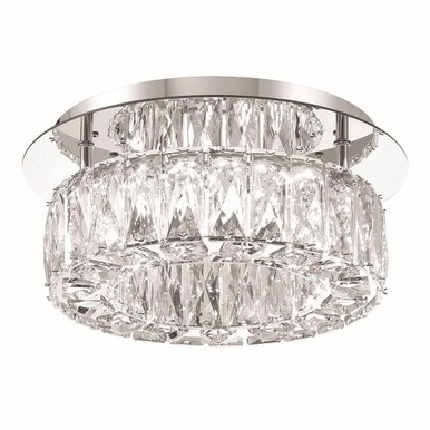 Kinsley 13.5W 1 LED Flush Mount 5 Inch Tall and 12 Inch Wide by Crystorama - ED3551201CH