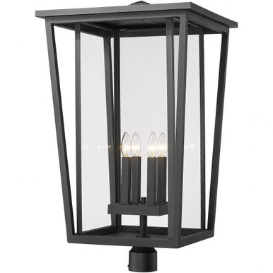 Seoul 4 Light Outdoor Post Mounted Fixture 30.75 x 18 In by Z-Lite - 571PHXXLR-BK