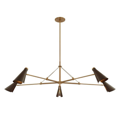 Andersen 5 Light Chandelier 21 Inch Tall and 69.25 Inch Wide by Troy - F4369-PBR/BRZ