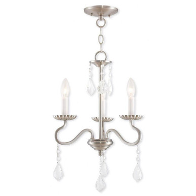 Allendale 3 Light 14.88 Inch Wide Semi Flush Mount by Livex - 4066T