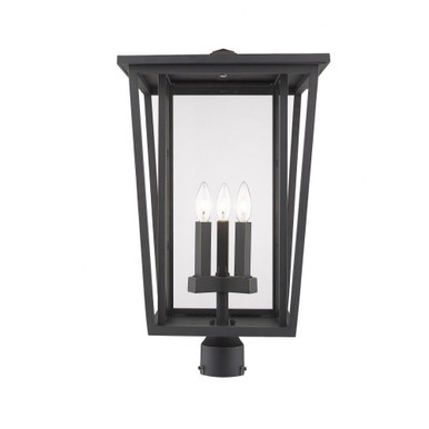 Seoul 3 Light Outdoor Post Mount Lantern 14.25 x 105.5 In by Z-Lite - 571PHXLR-ORB