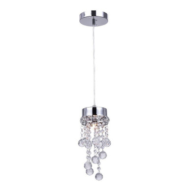 Monica 1 Light Mini Pendant by CWI - 5072P5C-R