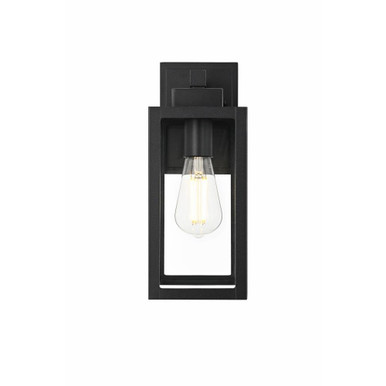 Veda 1 Light Outdoor Wall Mount 13 Inch Tall and 5 Inch Wide by Elegant - OD608W13BK