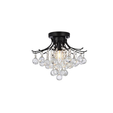 Toureg 3 Light 16 Inch Wide Metal Flush Mount by Elegant - V8000F16BK/RC