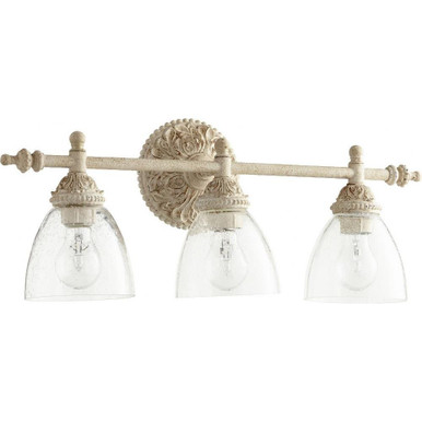 3 Light Traditional Vanity Light 24 Inch Wide by Quorum - 5257-3-70