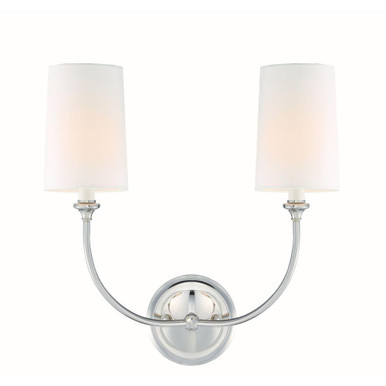 Sylvan 2 Light Candle Style Wall Sconce 15.5 Inch Wide by Crystorama - 2242