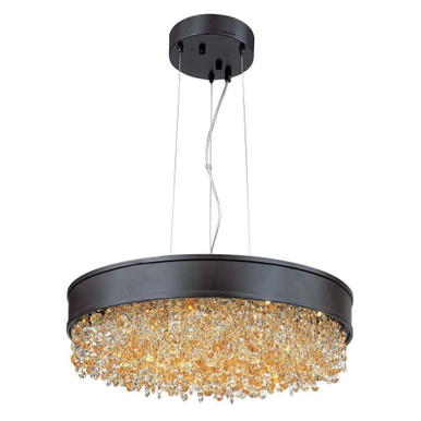 Mystic 22 Light Large Pendant by Maxim - 39657SHBZ