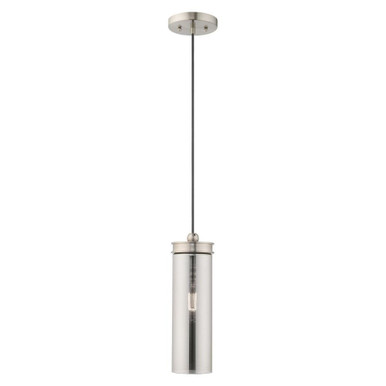 Art Glass 1 Light Farmhouse Mini Pendant by Livex - 41241-91