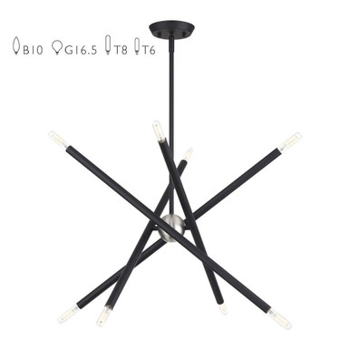 Soho 8 Light Medium Chandelier by Livex - 47005