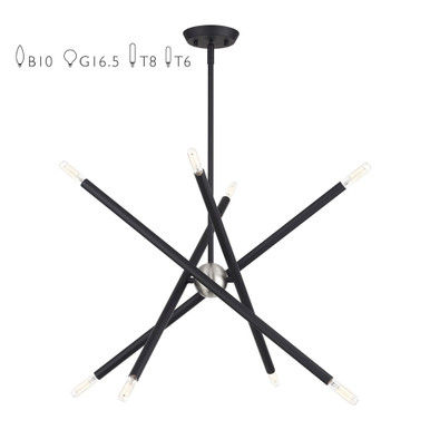 Soho 8 Light Medium Chandelier by Livex - 47005
