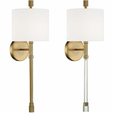 Rachel 1 Light Candle Style Wall Sconce by Crystorama - RAC-A3501