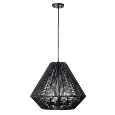 Valentina 3 Light Large Outdoor Pendant by Golden - 6937-O3P NB-MBW